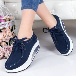 Pantofi Piele Stameno albastri casual -rl de calitate