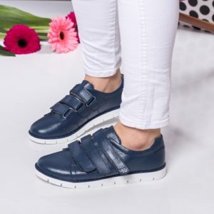 Pantofi Piele Vedrana albastri casual de calitate