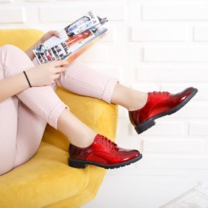 Pantofi dama Biranos rosii casual ieftini online